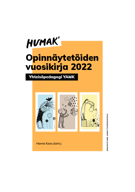 Yhteisöpedagogi YAMK -opinnäytetöiden vuosikirjan 2022 kansi.