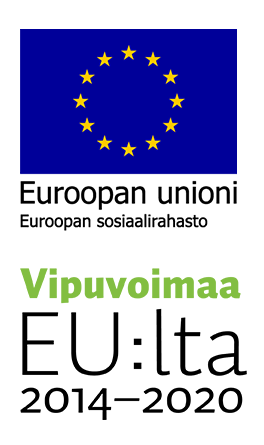 Euroopan unioni Euroopan sosiaalirahasto ja Vipuvoimaa EU:lta 2014-2020 -logot