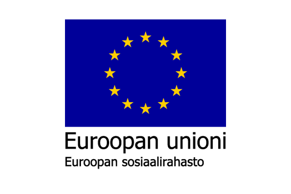 Euroopan unioni. Euroopan sosiaalirahasto. EU-lippulogo.