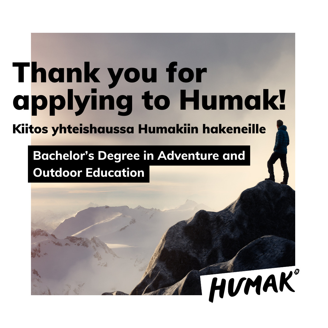 Applicants from 51 countries applied for the Bachelor’s Degree in Adventure and Outdoor Education degree