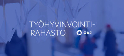OAJ Työhyvinvointi LOGO Sininen pohja