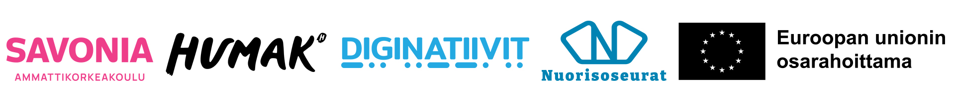 Logot: Savonia ammattikorkeakoulu, Humak, Diginatiivit, Nuorisoseurat ja Eu:n osarahoittama.
