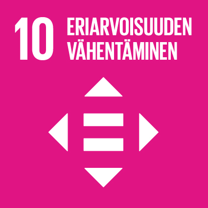 Kestävän kehityksen tavoite 10: Eriarvoisuuden vähentäminen.