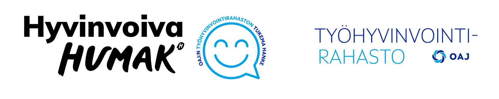 Hyvinvoiva Humak-hankkeen logo. OAJ:n työhyvinvointirahaston tukema hanke.