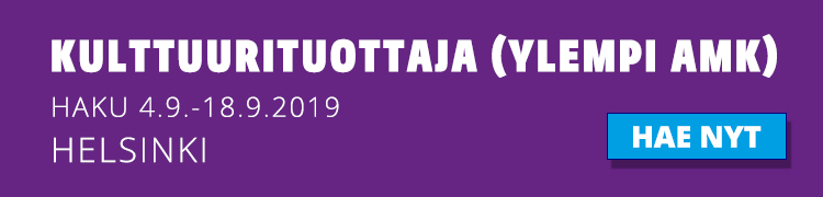 Kulttuurituottaja (ylempi AMK) Hae nyt