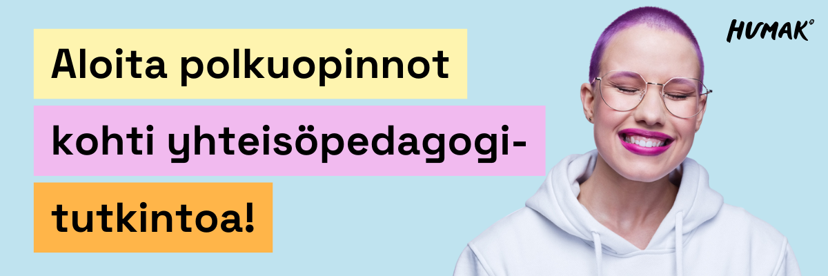 Aloita polkuopinnot kohti yhteisöpedagogitutkintoa.