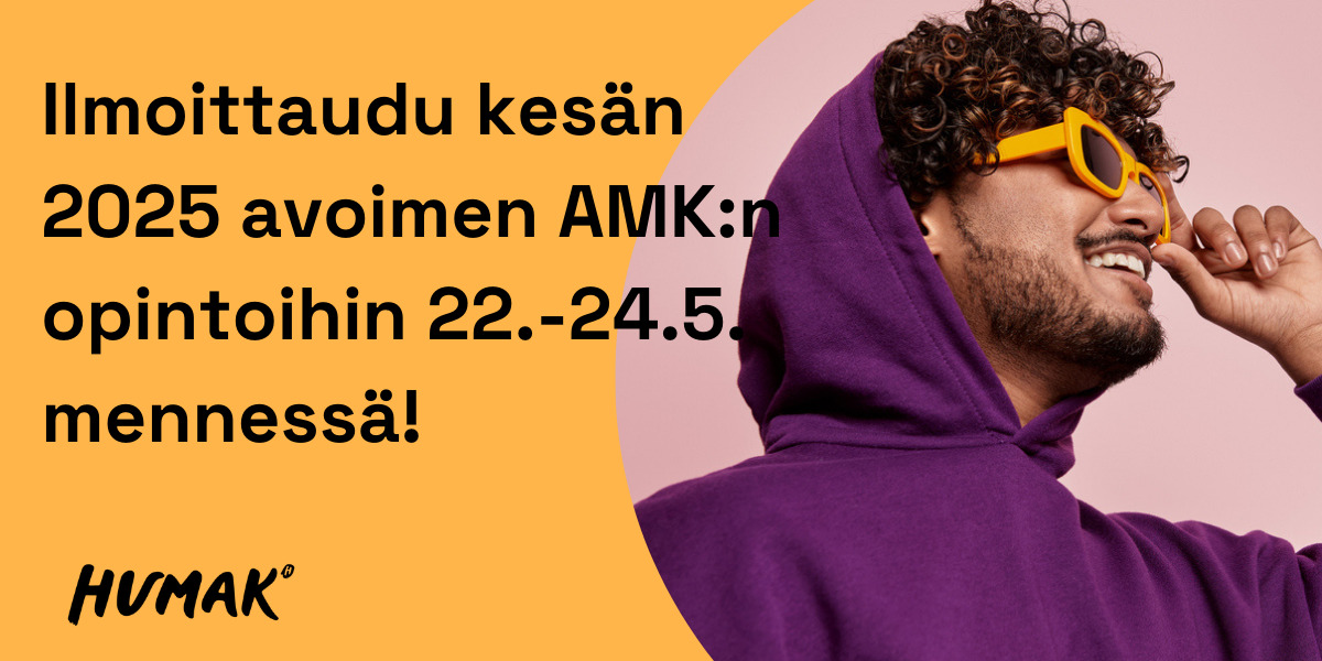 Ilmoittaudu kesän 2025 avoimen AMK:n opintoihin 22.-24.5. mennessä