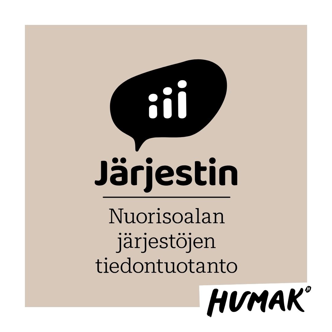 Kuvassa Järjestin hankkeen logo jossa oikealle ylöspäin nousevassa kuplassa on kolme rinnakkain olevaa i-kirjainta jotka pitenevät oikealle mentäessa.