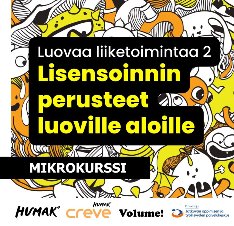 Luovaa liiketoimintaa 2: Lisensoinnin perusteet luoville aloille -mikrokurssi