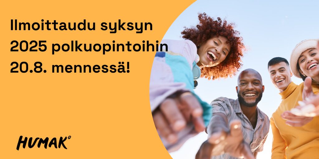 Ilmoittaudu syksyn 2025 polkuopintoihin 20.8. mennessä