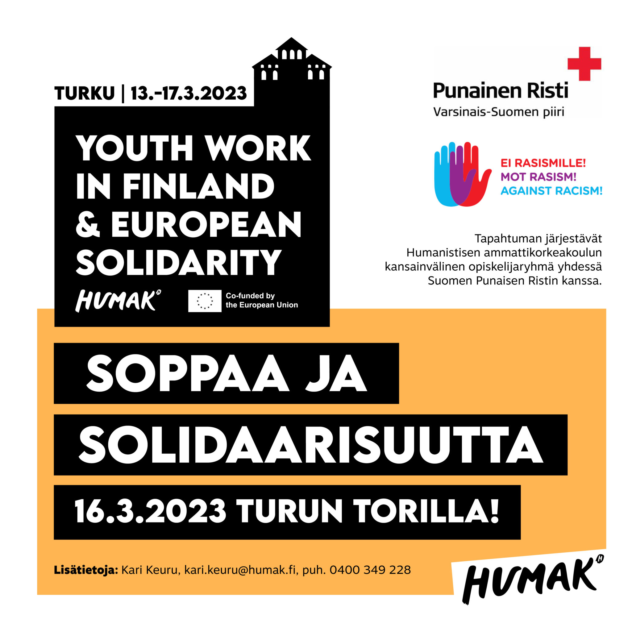 Soppaa ja solidaarisuutta 16.3. Turun torilla!