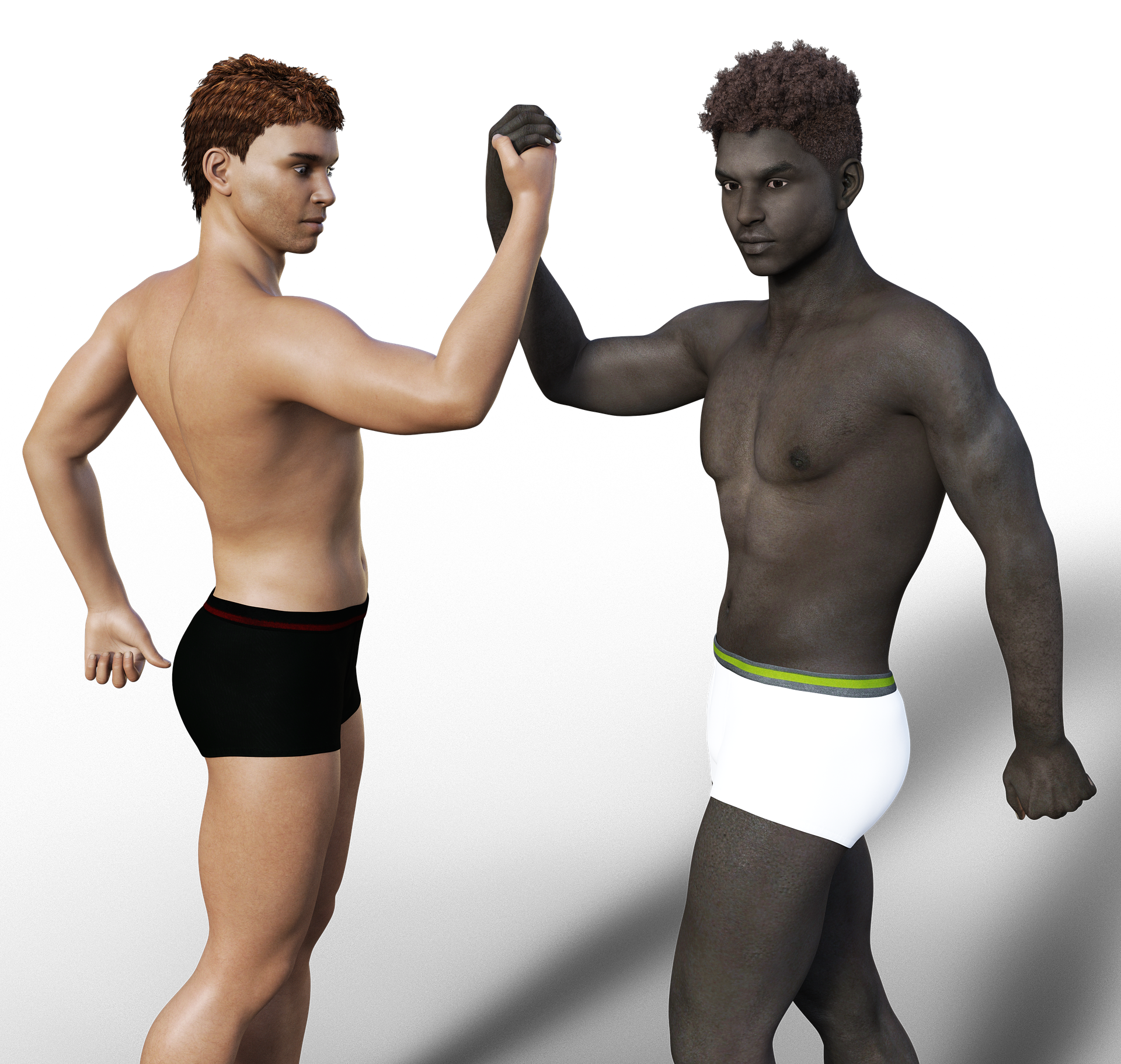 Uhriutumisen kulttuuri -blogin kuva, jossa vaalea ihoinen ja tumma ihoinen mies vierekkäin (piirretty).