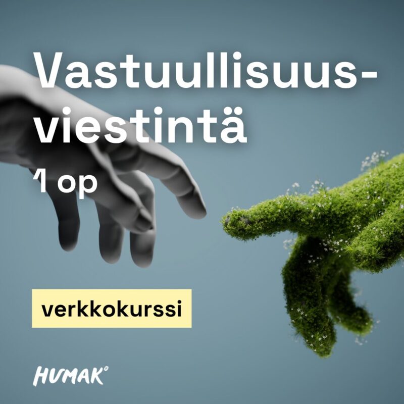 Vastuullisuusviestintä.