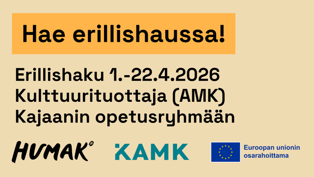 Hiekanvärisellä pohjalla ammattikorkeakoulujen logoja.